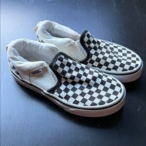 Vans checkerboard slip ons KIDS size 12